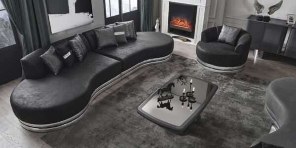 Secret Silver Sofa Set
