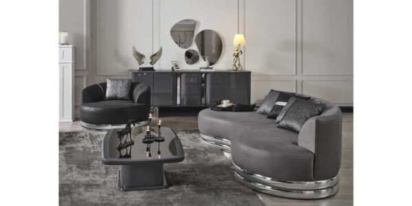 Secret Silver Sofa Set