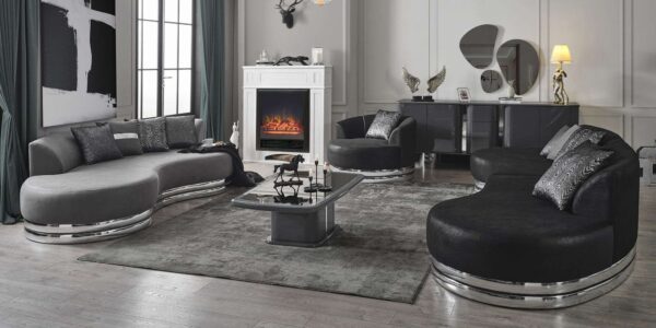 Secret Silver Sofa Set